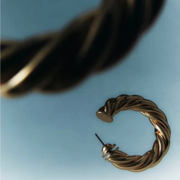 Zara Tiwsted Hoop Earrings - Picture 3 of 6